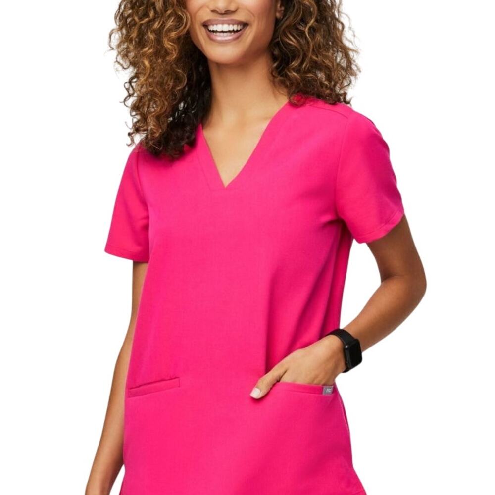 FIGS Casma Scrub Top XL Hot Pink Breast Cancer Awareness 2019 LE Rare PO 1874